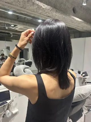 ミディアム カラー トキタ アオイのヘアスタイル