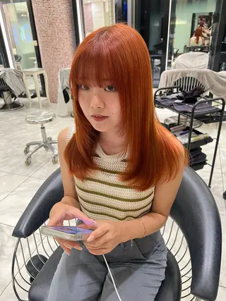 セミロング カラー ハイトーン🫧 Yuseiのヘアスタイル