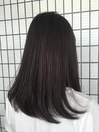 セミロング ベージュカラー❤︎ 伊藤なつみのヘアスタイル