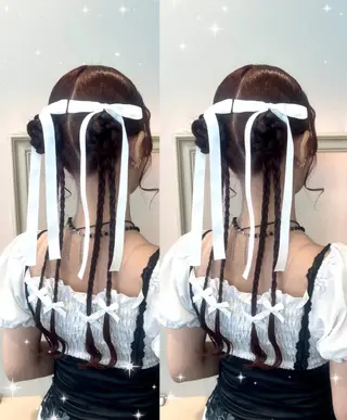 ロング ヘアメ/お呼ばれﾍｱ /横浜/nozomiのヘアスタイル