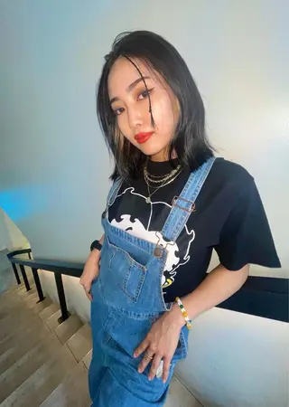 カラー 🎀ボブ＋ハイトーン シュカ👶🏻のヘアスタイル