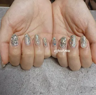 ロング ネイル espoir. muのネイルデザイン