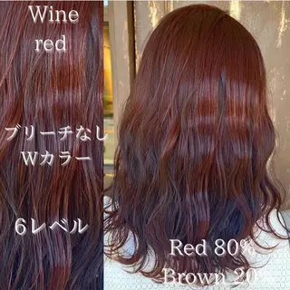 ミディアム カラー 川越 輝梨奈のヘアスタイル