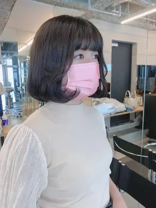 ショート カラー 透明感/オリーブ/ グレージュ/YUKAのヘアスタイル