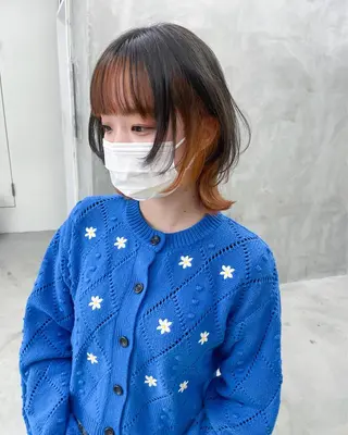 ショート nuu所属・💜ショート💜 ウルフ、ボブ二色亜美のヘアスタイル