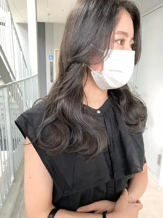 セミロング カラー 樫原裕二/レイヤー カット/透明感カラーのヘアスタイル