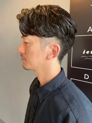 ショート パーマ メンズ 艶カラー🌙縮毛矯正 /ボブ【Reina】のヘアスタイル