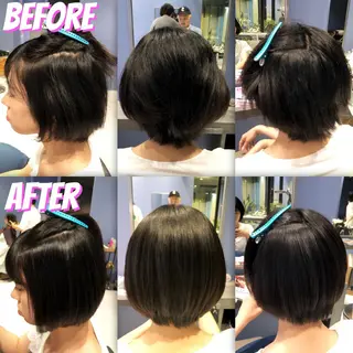 ショート パーマ ブリーチ縮毛矯正/ デサキ ショウヘイのヘアスタイル