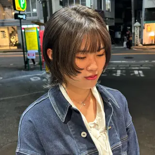 ミディアム 🎀ハイトーン/ 艶カラー/夕月🎀のヘアスタイル