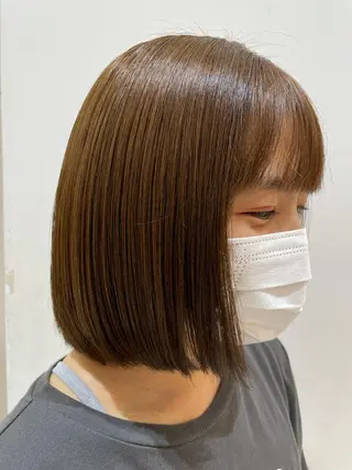 ミディアム カラー 韓国風パーマ/ヘア セット/店長みづきのヘアスタイル