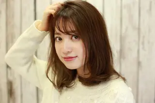 ミディアム カラー パーマ nagane sayakaのヘアスタイル