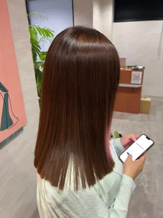 セミロング link by vise所属・前田 輝のヘアスタイル