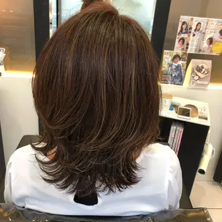 ミディアム GLROW haruhiのヘアスタイル