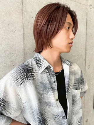 カラー メンズ 暖色カラー/艶カラー mitsuki🌴のヘアスタイル