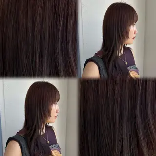 セミロング カラー rin/艶髪特化/ 暗髪/透明感のヘアスタイル