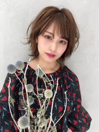 ショート カラー パーマ ヘアアレンジ TOMO GEEKS代表のヘアスタイル