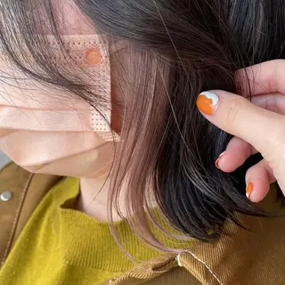 ミディアム カラー ヘアアレンジ 横山 千夏のヘアスタイル