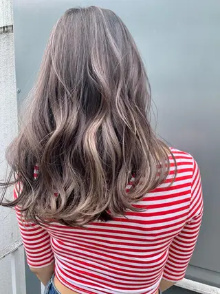 セミロング カラー 銀座/メンズ特化/ ハイトーン/KANのヘアスタイル