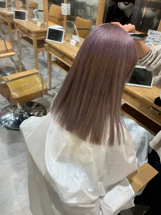 セミロング カラー ブリーチ/アレンジ 天満/chihiroのヘアスタイル