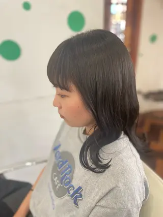 ミディアム パーマ mopa所属・mopa_kaede 暖色カラー/ロングのヘアスタイル