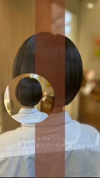 ショート 艶質改善/縮毛矯正 ササキナツミのヘアスタイル