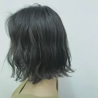 ミディアム カラー パーマ JUNTA 梅田茶屋町のヘアスタイル