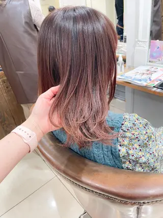 ミディアム カラー ✨カラー支持No.1 🧸ワキ カナコ🧸のヘアスタイル