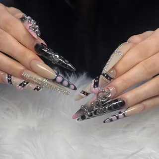 ネイル hami🎀うかん 🎀チップ長さ出しのネイルデザイン