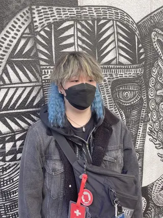 ショート カラー パーマ ヘアアレンジ haco+所属・🌈派手髪エクステ ブレイズ🌈ひろとのヘアスタイル