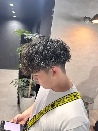 ショート パーマ メンズ 【メンズサロン】 BLUCK 横浜のヘアスタイル