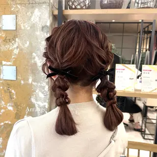 ミディアム ヘアアレンジ nanami ￤髪質改善￤レイヤーのヘアスタイル