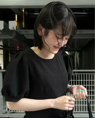 ミディアム BROUN®所属・江坂カットモデル nacaのヘアスタイル