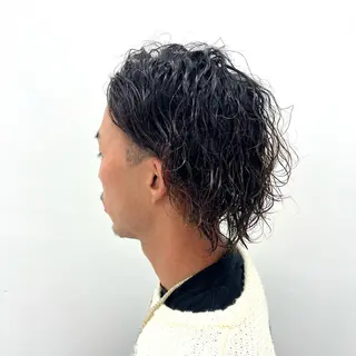 ミディアム パーマ メンズ 柏メンズカットパーマ NO.1タイチのヘアスタイル
