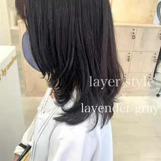 セミロング カラー ボブ/美髪矯正 /佐藤　奈巳のヘアスタイル