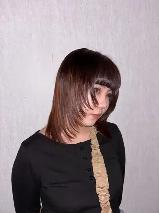 セミロング 長尾ゆりの/ボブ/ ベージュ/ハイトーンのヘアスタイル