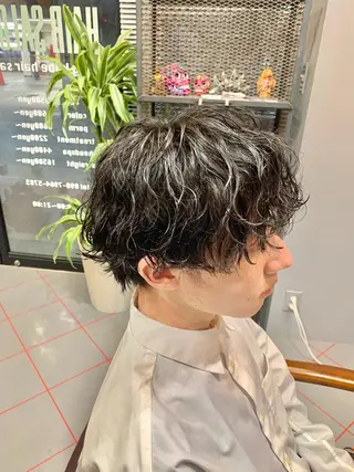 ショート パーマ メンズ メンズサロン　アソビ所属・【扱いやすいパーマ】 眞鍋拓己のヘアスタイル