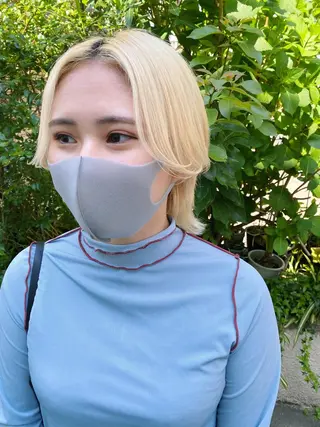 ショート カラー レイヤーウルフ エクステ磯部のヘアスタイル