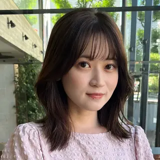 ミディアム タンバルモリパーマ 礒井メンキのヘアスタイル