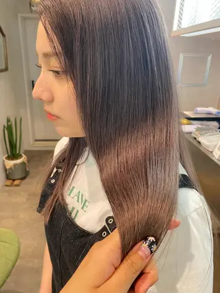 ロング カラー ヘアアレンジ XENA表参道 MIKUのヘアスタイル