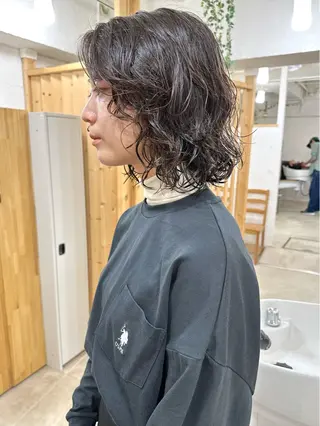 ショート パーマ 銀座No.1髪質改善 縮毛矯正/本木のヘアスタイル