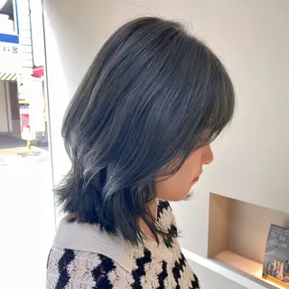 ミディアム カラー 惣木 菜穂のヘアスタイル