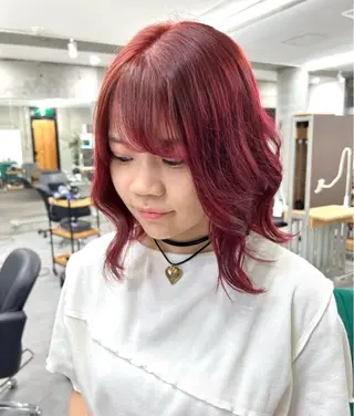 ミディアム カラー Kotoko🖤/海 外/バレイヤージュのヘアスタイル