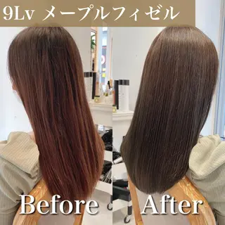 ロング カラー ブリーチなし✨艶髪 カラー𓃲YAGIのヘアスタイル