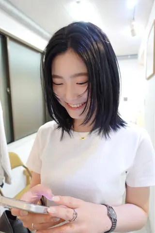 ミディアム カラー sakura🌸 レイヤー/韓国ヘアのヘアスタイル