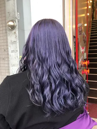 セミロング ゆぴ☾‪/推しカラー /ハイトーンのヘアスタイル