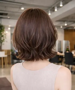 ミディアム ボブカットモデル 🧃Shionのヘアスタイル