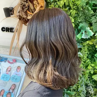 ミディアム カラー 透明感カラー/韓国 ヘア🩶yuri🩵のヘアスタイル