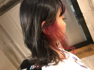 ミディアム カラー ヘアアレンジ 悩み解決/艶髪/ LISAのヘアスタイル