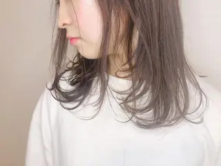 セミロング 髪質改善 阿部のヘアスタイル