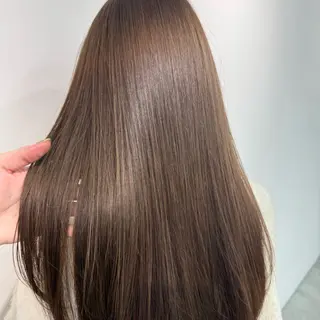 ロング カラー ヘアアレンジ ブリーチなしカラー /ベージュ/安形翔のヘアスタイル